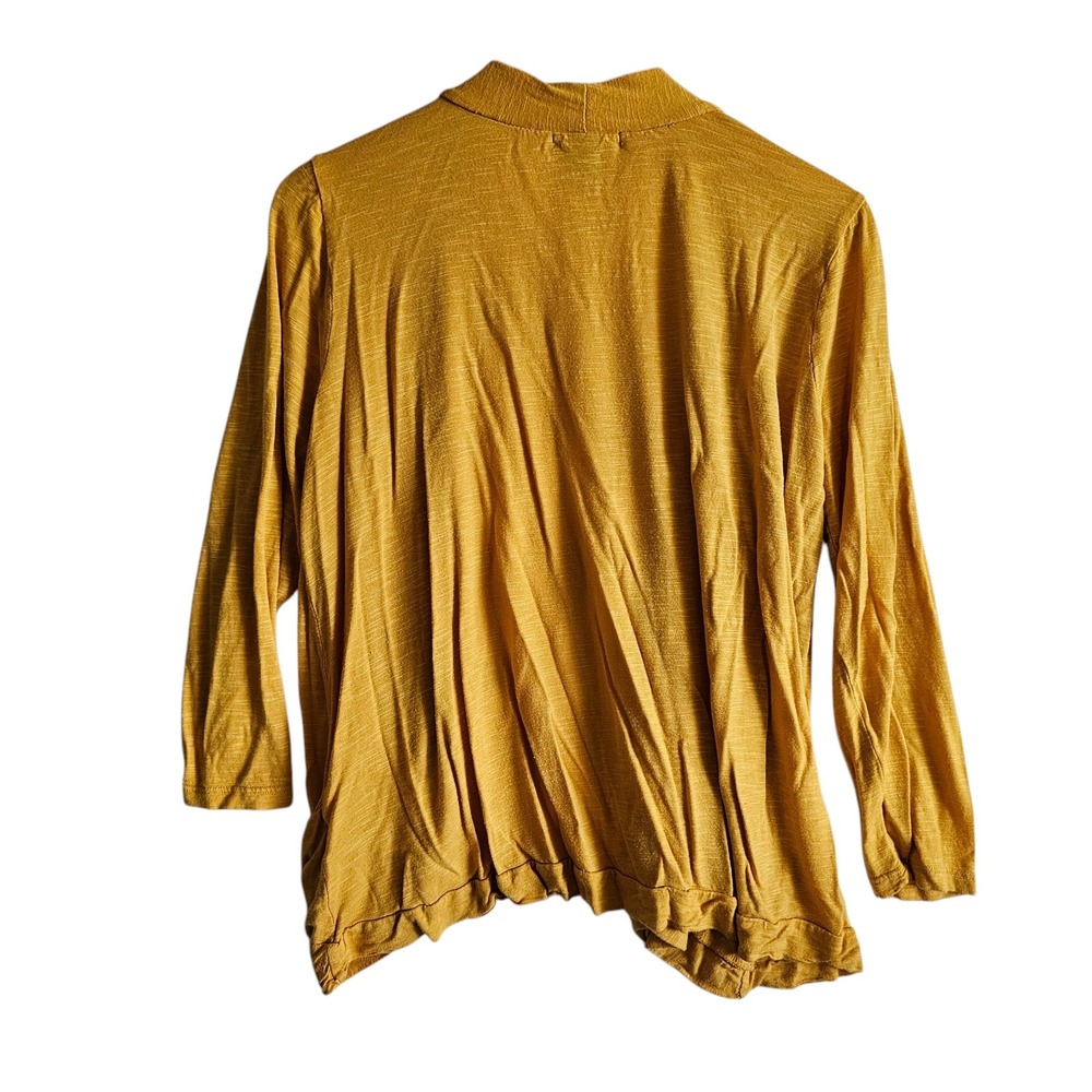 Torrid Cardigan Draped Open Front Lightweight Mustard Yellow Plus Size 1X - Picture 10 of 10